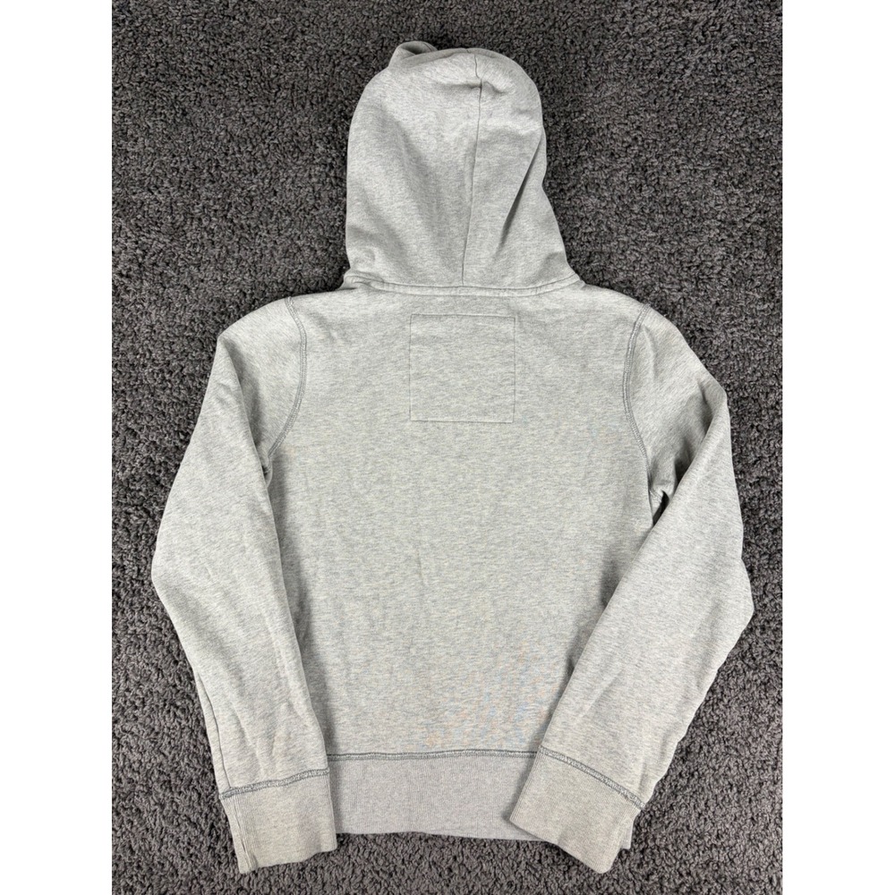 Hollister Mens Y2K Pullover Hoodie Gray Applique Logo Waffle Hood Small - Picture 3 of 8